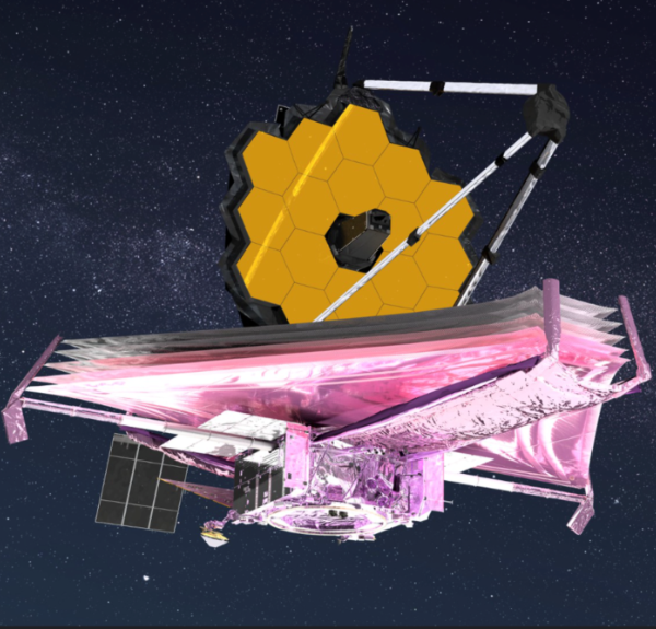 Artist’s conception of the James Webb Space Telescope in space
