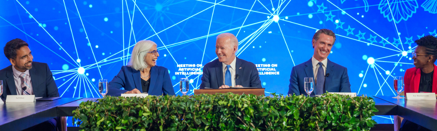 President Joe Biden hosts a meeting on Artificial Intelligence.